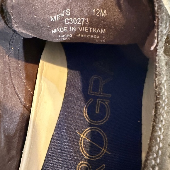 Men’s COLE HAAN ZeroGrand Wingtip black suede leather oxfords- Size 12 - Picture 7 of 9